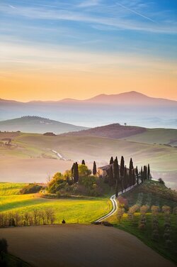 Val d'Orcia in der Toskana